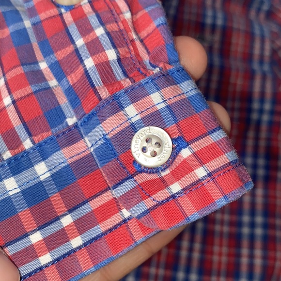 Vineyard Vines Toddler Boy Long Sleeve Button Down Plaid Dressy Shirt Size 4t - Picture 6 of 10
